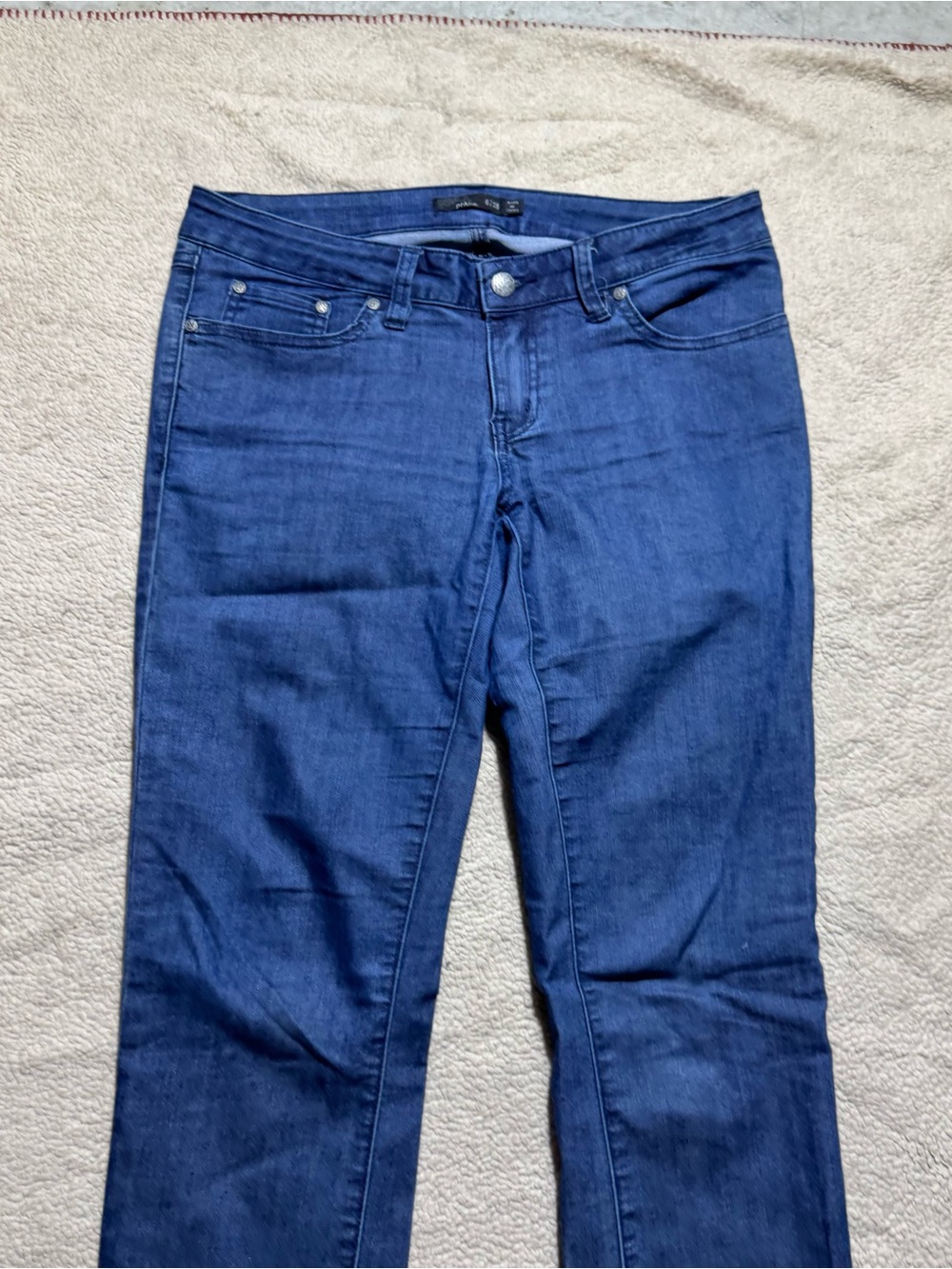 Prana Jeans Womens 6/28 Blue Denim Low Rise Organic Cotton Slim Fit Meas 31x32.5 - Picture 2 of 13